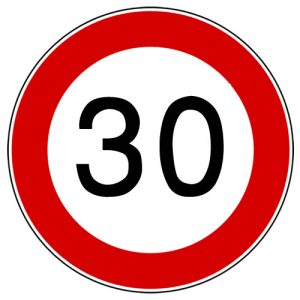 CARTELLO SEGNALE STRADALE DIVIETO 30-20-10