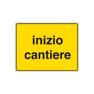 CARTELLO SEGNALE STRADALE CM. 40X60 INIZIO/FINE CANTIERE