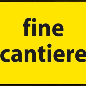 CARTELLO SEGNALE STRADALE CM. 60X90 INIZIO/FINE CANTIERE