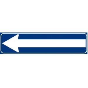 CARTELLO SEGNALE STRADALE CM. 25X80 SENSO UNICO