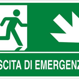 CARTELLO ALL. CM. 30X20 USCITA DI EMERGENZA