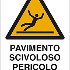 CARTELLO POLIONDA CM. 52X32 "PAVIMENTO SCIVOLOSO"