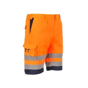 PANTALONCINI ALTA VISIBILITA' ARANCIO-BLU