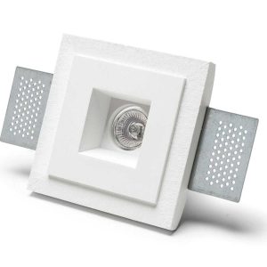 FARETTO BIANCO DA INCASSO P/CARTONGESSO 120X120X62 GU 10 IP20