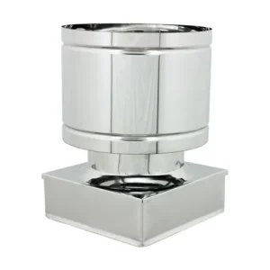 FUMAIOLO INOX QUADRATO C/TRONCO DIAM. 10