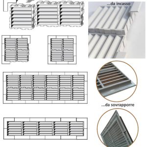 GRIGLIA COMPONIBILE MM. 240x140 assemblata