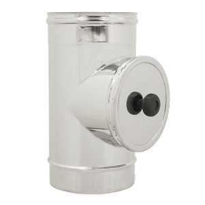 RACCORDO ACCIAIO D'ISPEZIONE C/TAPPO CHIUSURA DIAM. 80