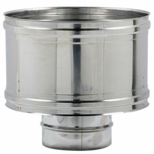 TESTA CAMINO ACCIAIO ANTIVENTO DIAM. 80