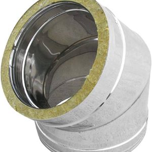 CURVA ACCIAIO DOPPIAPARETE 45° DIAM. 80