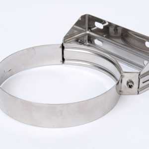 STAFFA ACCIAIO DOPPIAPARETE A MURO REGOLABILE DIAM. 80