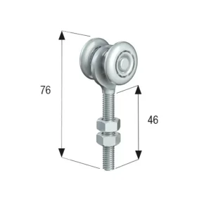 CARRELLO 2 RUOTE P/ MONOROTAIA ZINCATO PICCOLA ML. 3