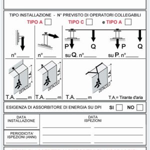 ETICHETTA ALLUMINIO "LINEA VITA" ART. 418A