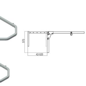 TRAVERSA ZINC. TELESCOPICA P/TRAMOGGIA