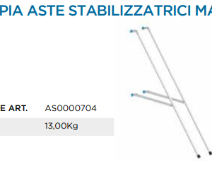 PONTEGGIO ACCIAIO Z3 COPPIA ASTE STABILIZZATRICI MAXI