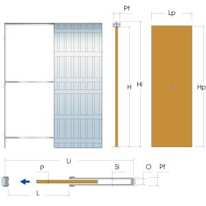 TELAIO P/SCORR. CARTONGESSO KIT "TECH" SP. 10 CM. 90X200-210 "SCRIGNO"