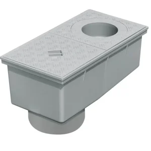 POZZETTO P.P. PLUVIALE SIFONATO CM. 16X32 scarico verticale d. 100-125