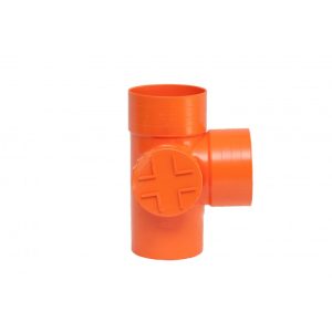 DERIVAZIONE 90° C/TAPPO ROSSA DIAM. 82 a marchio IIP