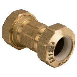 MANICOTTO GIUNTO OTTONE P/TUBO POLIPROLILENE DIAM. 20X20