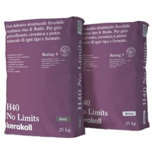 H 40 NO LIMITS GRIGIO KG. 25 gel-adesivo strutturale flessibile multiuso