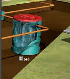 FOSSA DEGRASSATORE lt. 280 A.E. 8 "MINIDEG" 78X85X65 H.