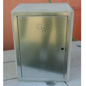 PORTACONTATORE CASSETTA GAS C.A. SINGOLA CM. 30X23X51 C/SPORTELLO ZINC