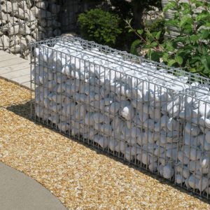 CIOTTOLO IN GABBIA CM. 100X50X 50 C/CIOTTOLI MM. 60-80 MISTO