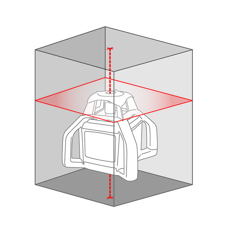 LIVELLA LASER "METRICA" ROTATIVO H4 + TREPPIEDE REGOLABILE + STADIA