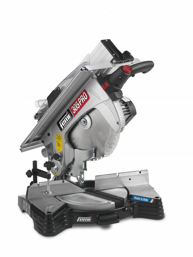 TRONCATRICE LEGNO TESTA FISSA C/PIALLETTO MM. 305 PRO "FEMI"