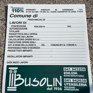 CARTELLO BANNER PUBBLICITA' "BUSOLIN"