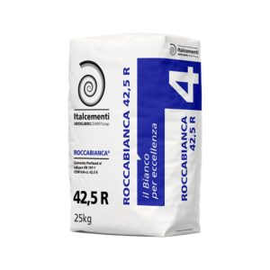 ROCCABIANCA CEM II/B-LL 42.5 R KG. 25 CEMENTO BIANCO "HEIDELBERG ITALIA