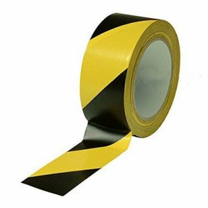 NASTRO SEGNALETICO NERO-GIALLO ML. 66 adesivo