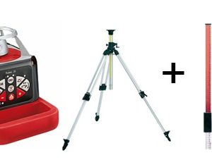 LIVELLA LASER "LEICA" RODEO 35WMR RAGGIO ROSSO+TREPIEDE+ASTA