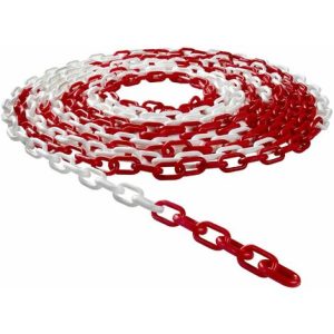 CATENA BIANCA-ROSSA PVC ML. 25 CON MAGLIE M. 8