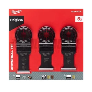 LAMA SET P/MULTIFUNZIONE LEGNO-METAL confezione pz. 5 "MILWAUKEE"
