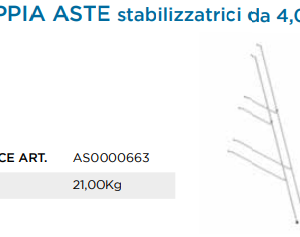 PONTEGGIO ACCIAIO Z2 ASTE STABILIZZATRICI DA ML. 4.00 IN COPPIA