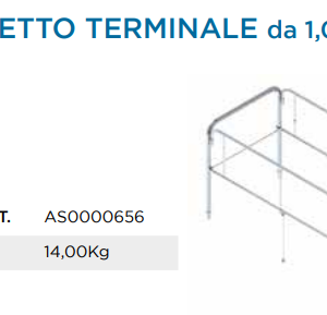 PONTEGGIO ACCIAIO Z3 PARAPETTO TERMINALE DI SICUREZZA (OBBLIGATORIO)