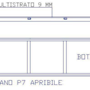 PIANO DI LAVORO ALLUMINIO P/TRABATTELLO ACCIAIO P7 "STP" ML. 6.26