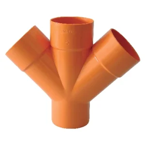 DERIVAZIONE 45° ROSSA DOPPIA 45° DIAM. 100 a marchio IIP