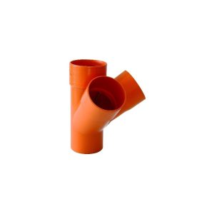 DERIVAZIONE 45° ROSSA DOPPIA A SCAGNO 45° DIAM. 125 a marchio IIP