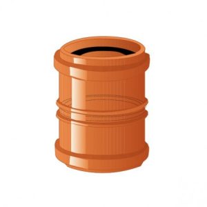 MANICOTTO PVC FOGNATURA SN4 DIAM. 110 C/O-RING
