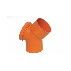 CURVA 45° C/TAPPO PVC ROSSA DIAM. 82 a marchio IIP
