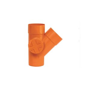 DERIVAZIONE 45° C/TAPPO ROSSA DIAM. 82 a marchio IIP