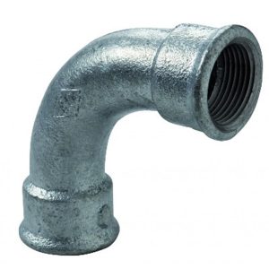 CURVA GHISA ZINCATO FF P/TUBO POLIETILENE 3.4