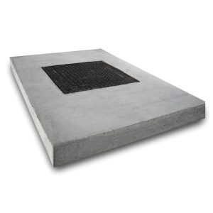 AQUEDOTTO - CHIUSINO "ASPIV" IN CLS 50X50x5cm con botola 25x25 in ghisa