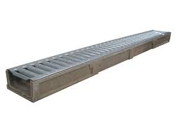 CANALE POLIMERICO "MINIKIT" CM. 10X10X5.0 H.+GRIGLIA A PONTE ZINCATA