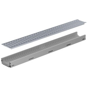 CANALE C.A. CM. 10 ML. 1 FILCOTEN SELF C/GRIGLIA ZINCATA A15 8X80