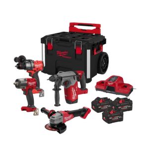 KIT 18V FORG.8AH, TASS.+SMERI.+AVV.+IMPUL FPP4HF-803P "MILWAUKEE"