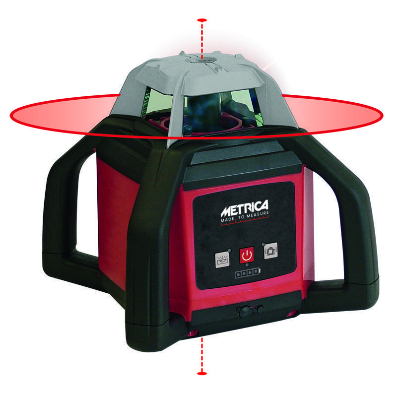 LIVELLA LASER "METRICA" ROTATIVO H4 + TREPPIEDE REGOLABILE + STADIA