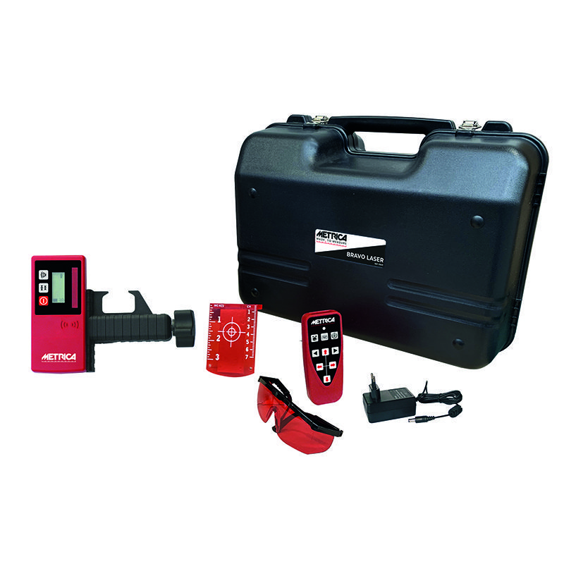 LIVELLA LASER "METRICA" ROTATIVO H4 + TREPPIEDE REGOLABILE + STADIA