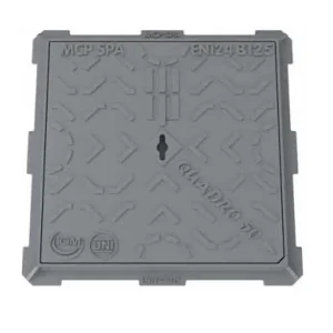 CHIUSINO GHISA B125 CM. 20X20 luce interna "MCP" (con alette)